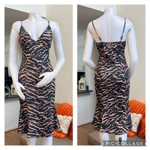 ❣️🆕CBR Black&Tan Animal Print Trumpet Dress❣️